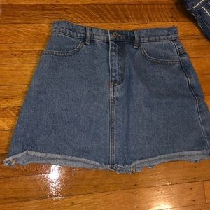 brandy melville jean skirt